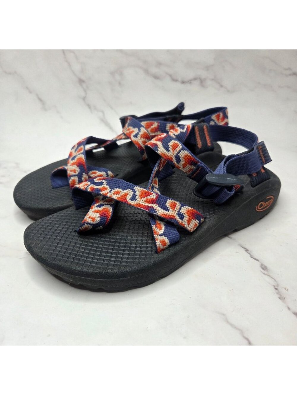 Chaco Z/1 Hiking Sandals Orange Navy Walking Hiking Women's 6